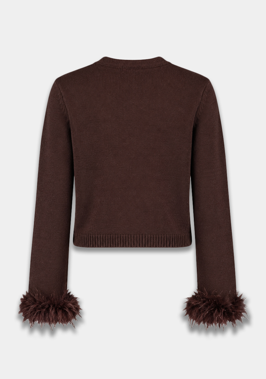Harper & Yve Vest Clover DW6P801 Donker bruin