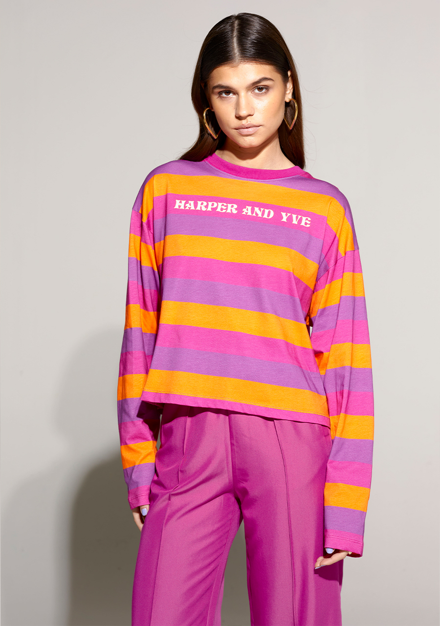 Harper & Yve Broek Hana SS24P111 Donker Paars