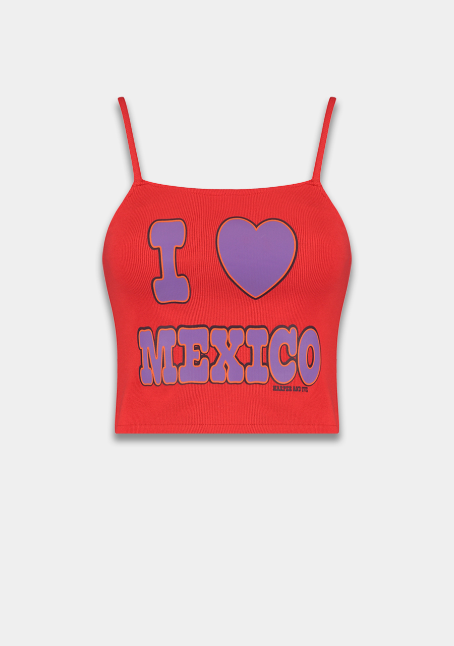 Harper & Yve Top I Love Mexico SS6Y400 Rood