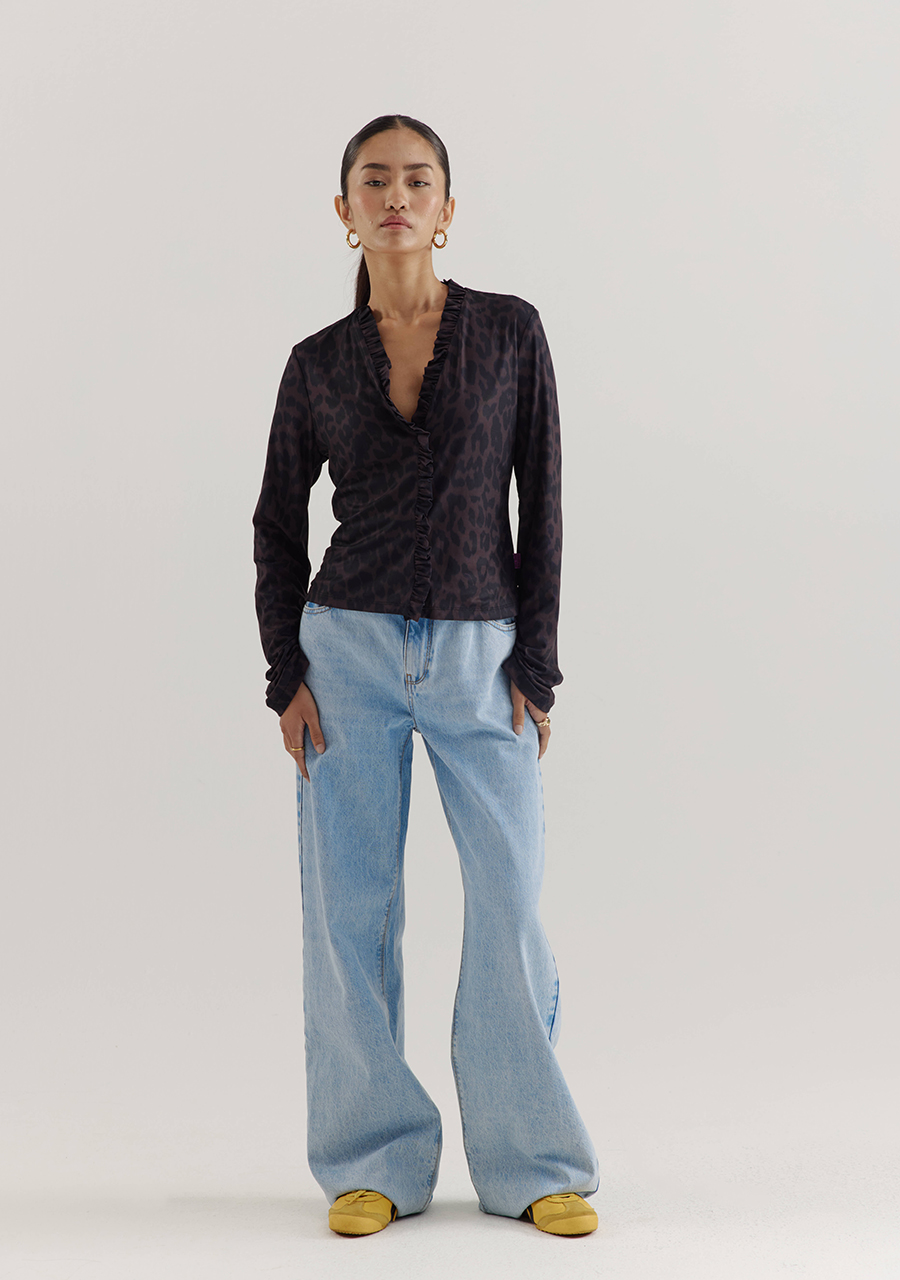 Harper & Yve Blouse Lionne AW25P619 Donker bruin