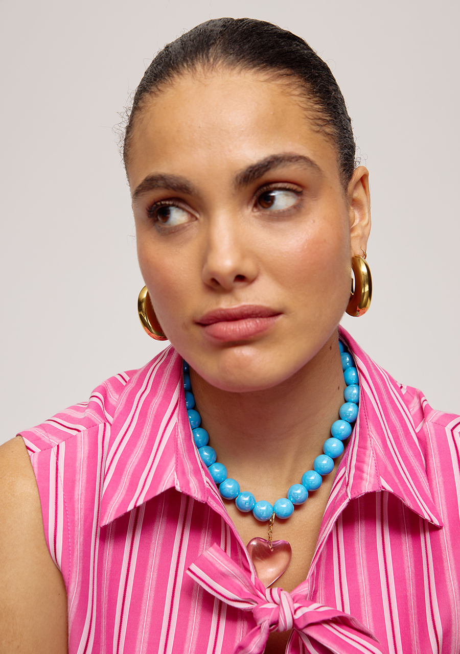 Harper & Yve Luna ketting HS25BACC01 Blauw