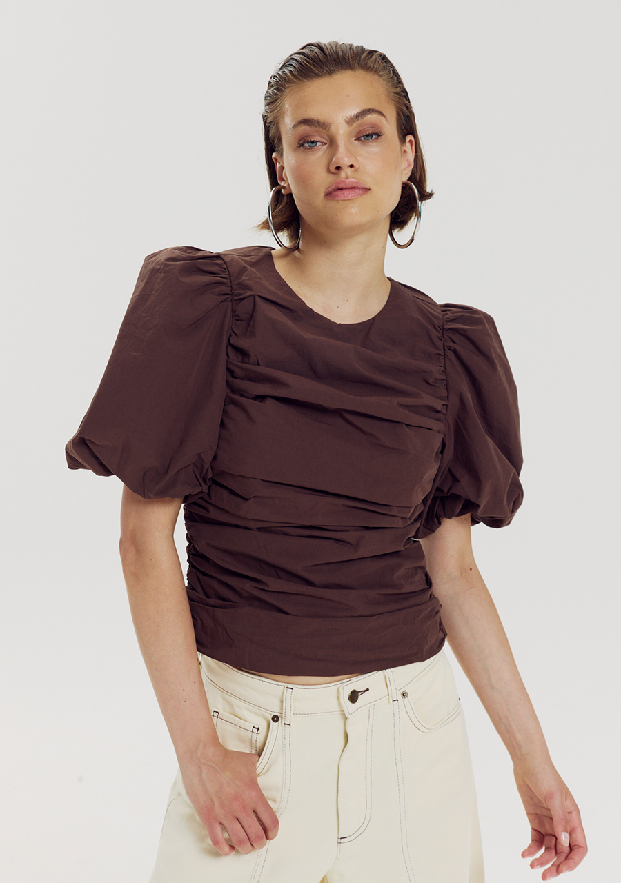 Harper & Yve Blouse Niko AW6P402 Donker bruin