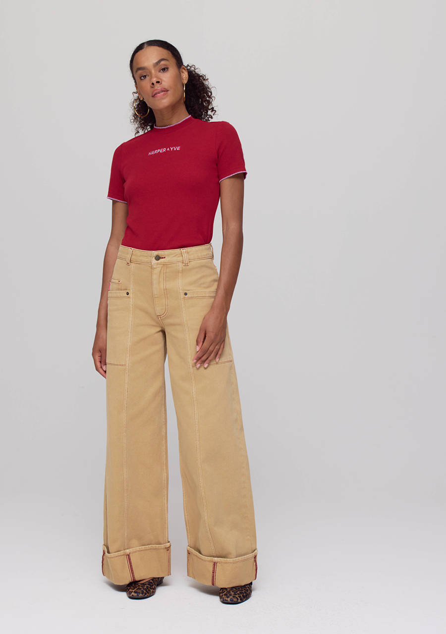 Harper & Yve Top Cammy AW25P400 Rood