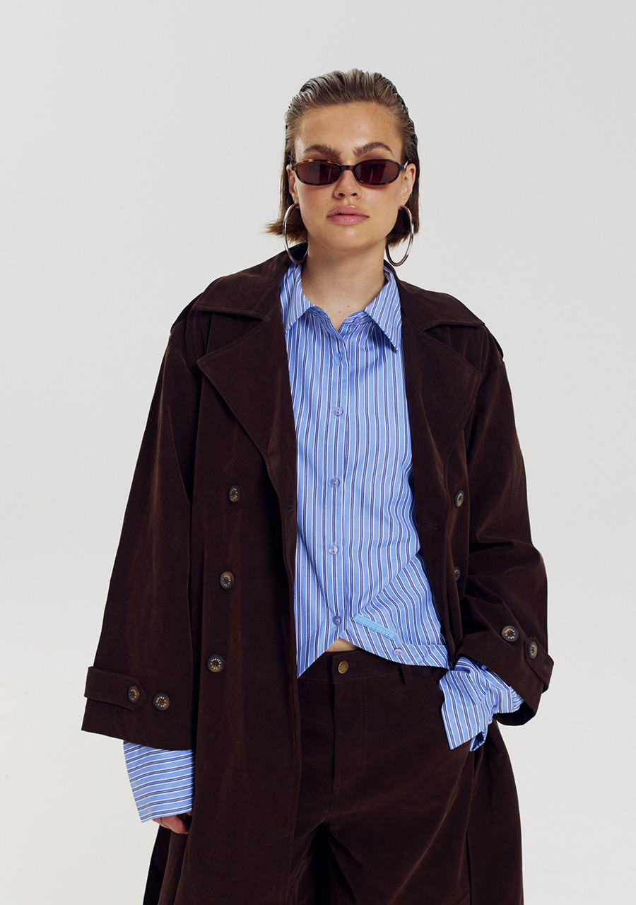 Harper & Yve Mantel Dandy AW6N201 Donker bruin