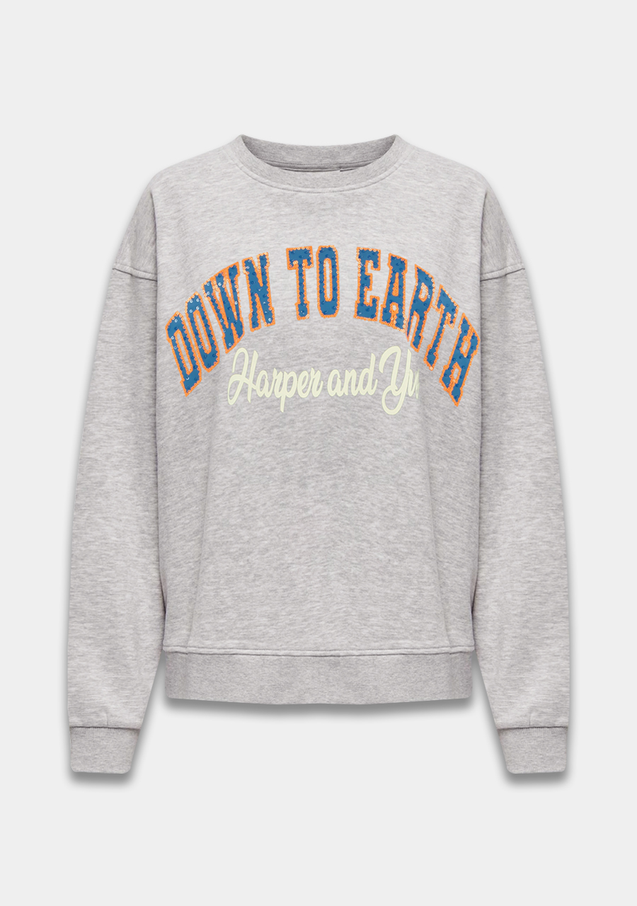 Harper & Yve Sweater Down to earth AW25Y507 Grijs