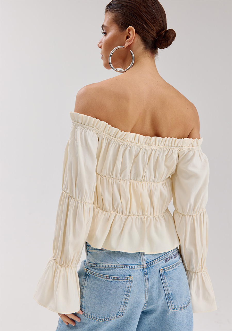 Harper & Yve Top Roan SS6P611 Ecru