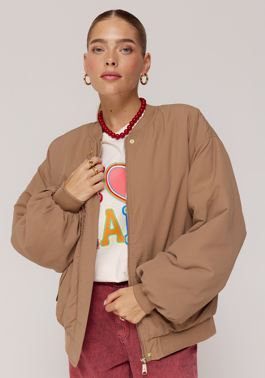 Harper & Yve Bomberjack Nora AW25N222 Licht bruin