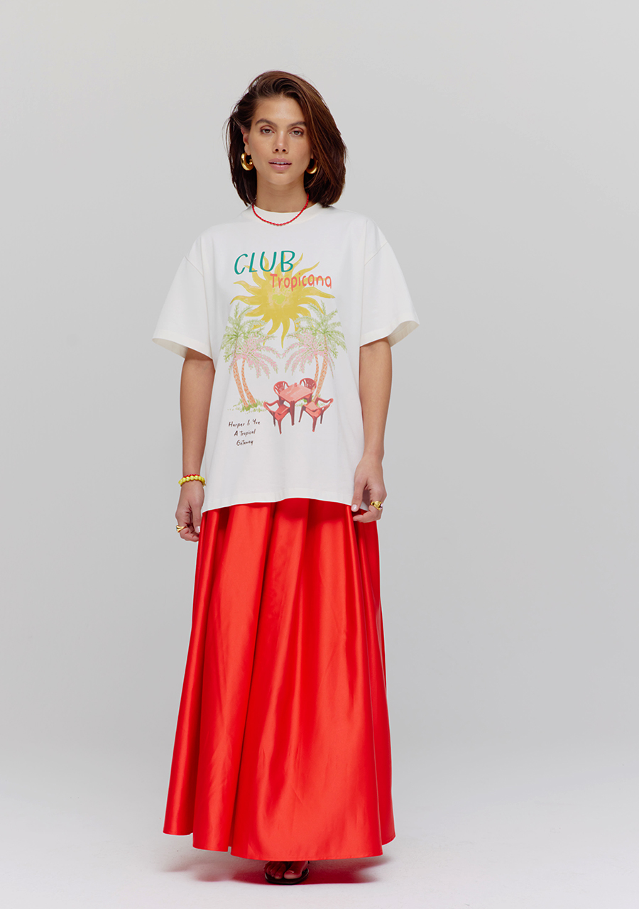 Harper & Yve T-shirt Tropical HST25Y300 Wolwit-ecru