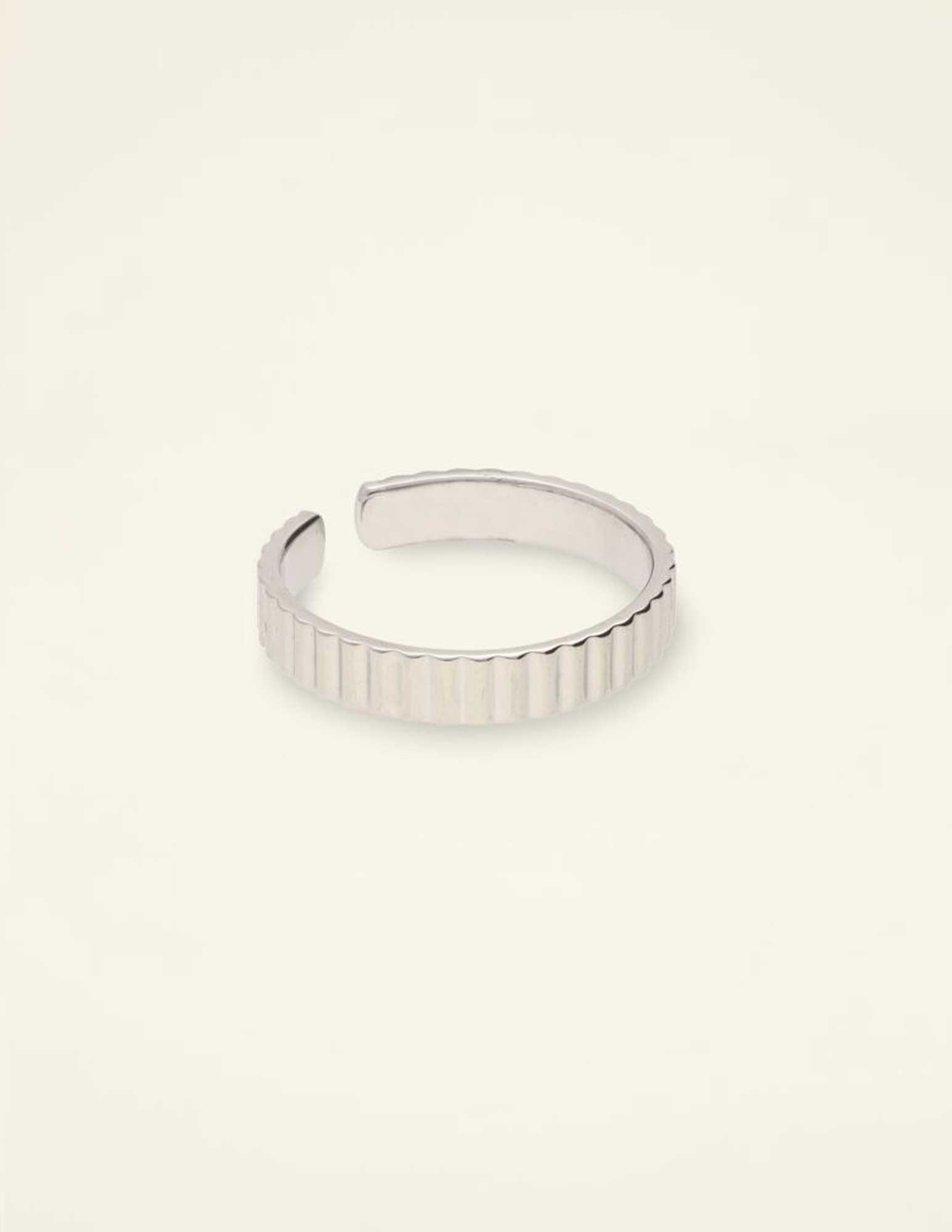 My Jewellery Ring met ribbel structuur MJ09057 Zilver