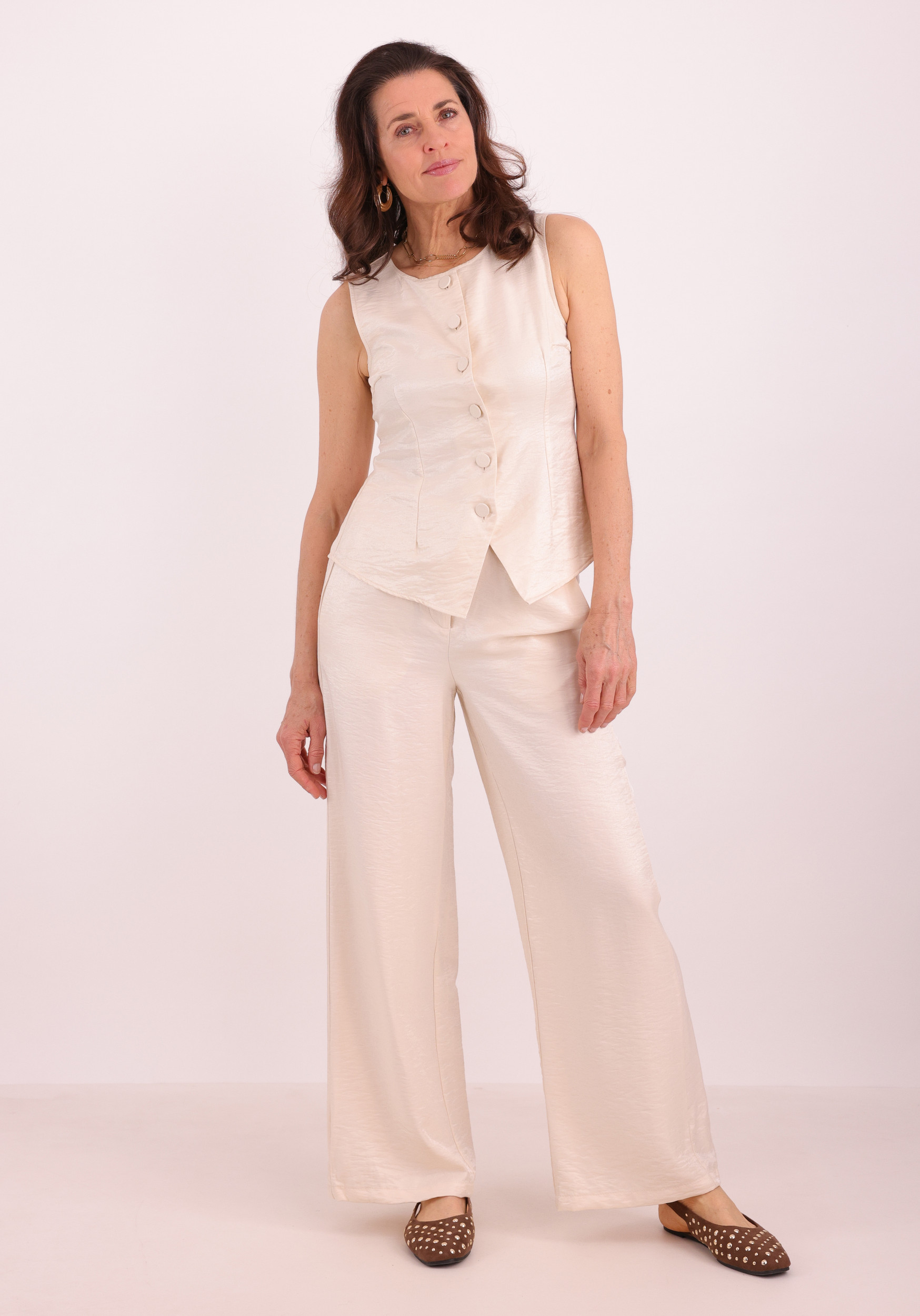 VERO MODA Broek Isla 10337295 Ecru