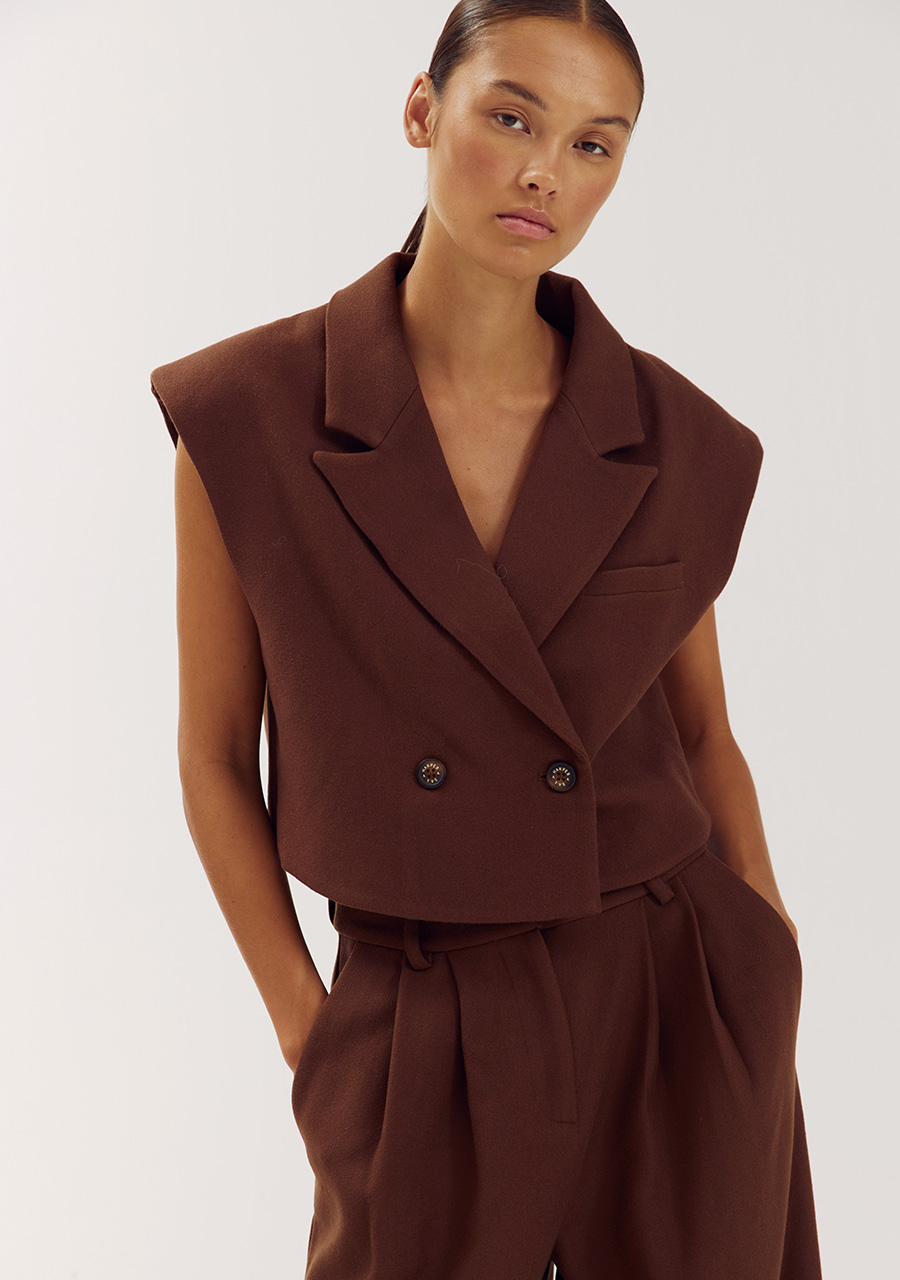 Harper & Yve Gilet Esmee DW6N201 Bruin