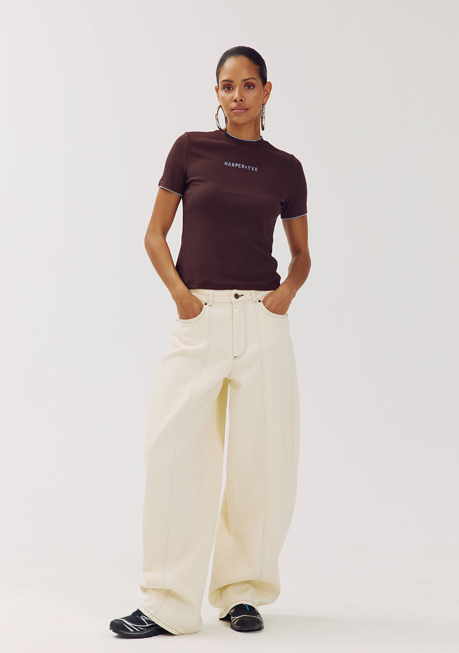 Harper & Yve Top Cammy AW6P400 Donker bruin