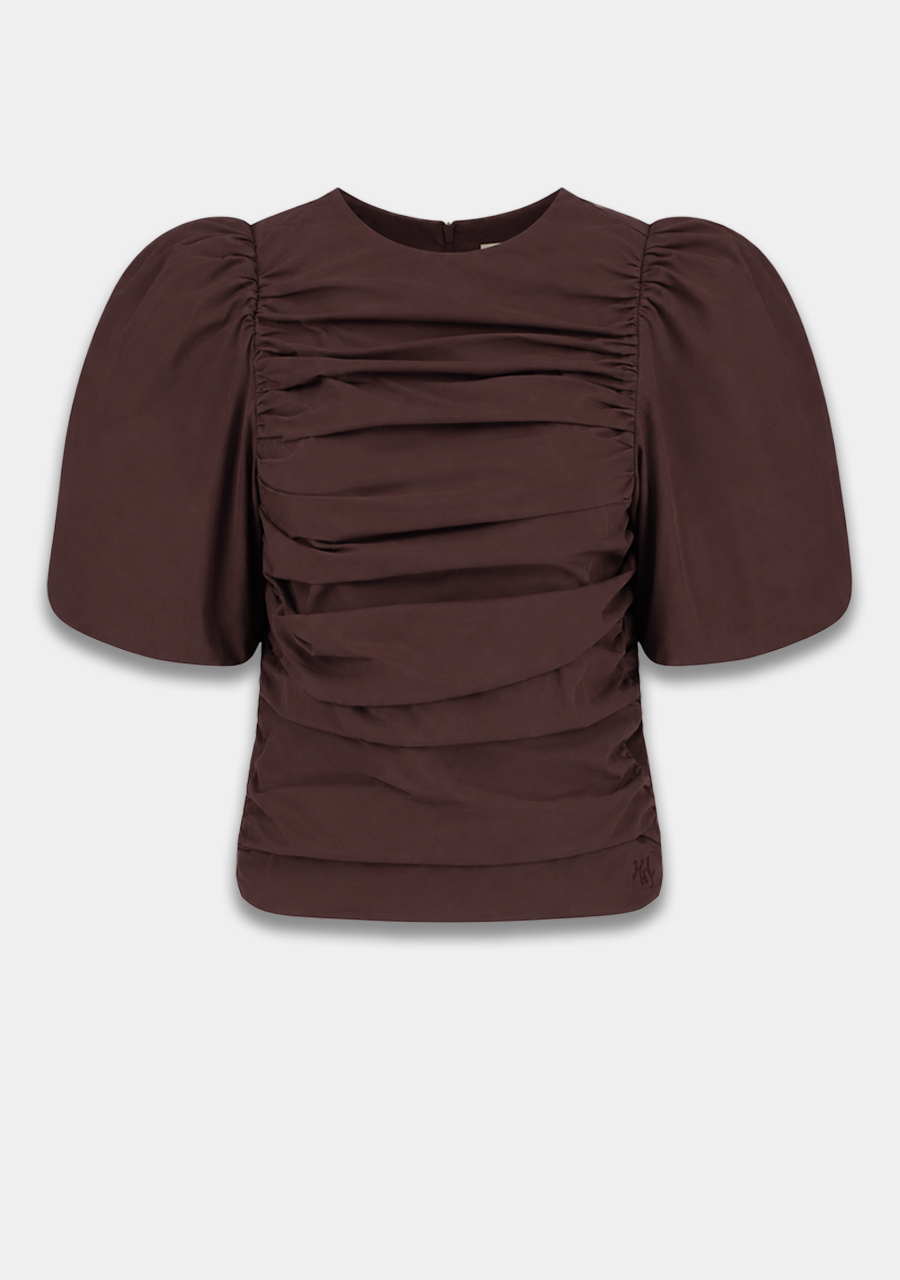 Harper & Yve Blouse Niko AW6P402 Donker bruin