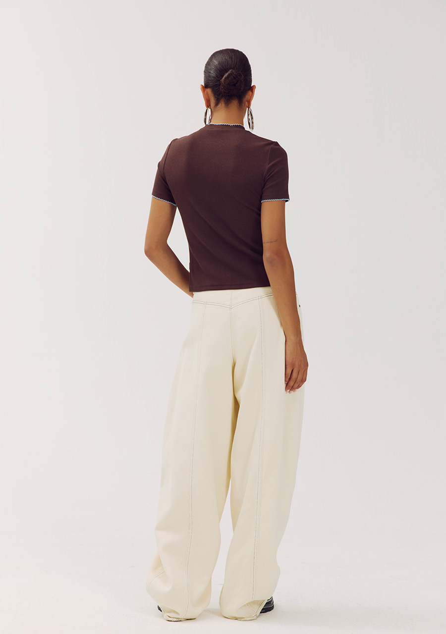 Harper & Yve Top Cammy AW6P400 Donker bruin