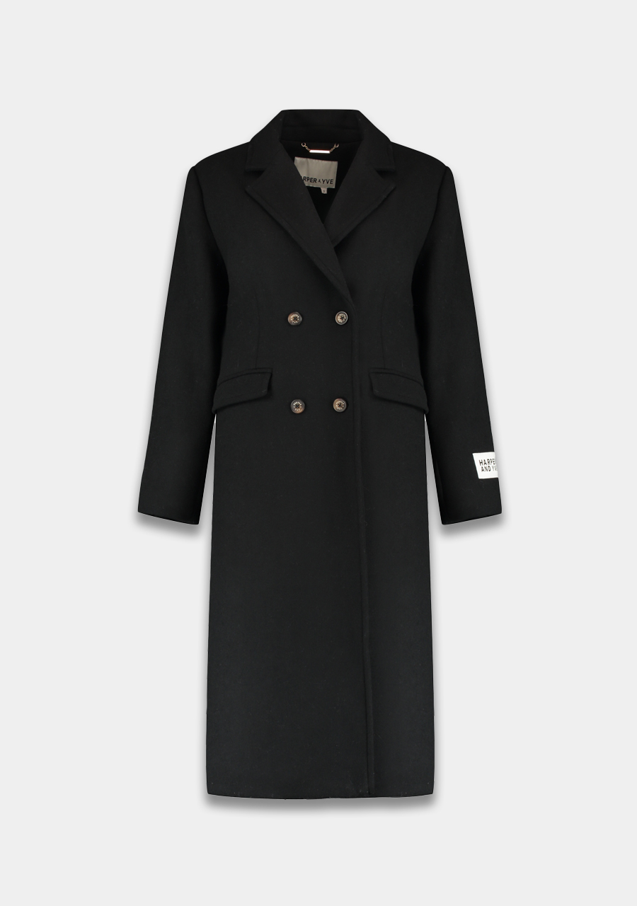Harper & Yve Mantel Hazel AW25N223 Zwart