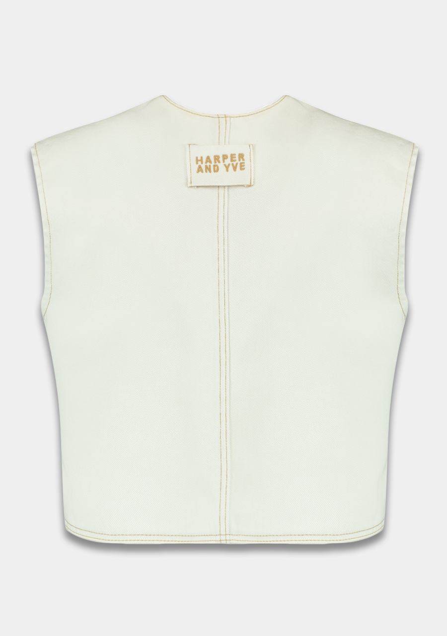 Harper & Yve Gilet Gilly HS25R201 Ecru Harper & Yve Gilet Gilly HS25R201 Ecru