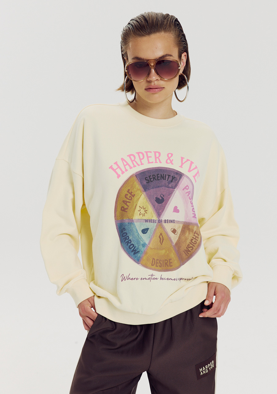 Harper & Yve Sweater Wheel AW6Y505 Licht geel