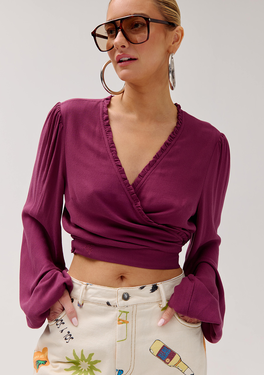 Harper & Yve Blouse Flora HS6P610 Paars