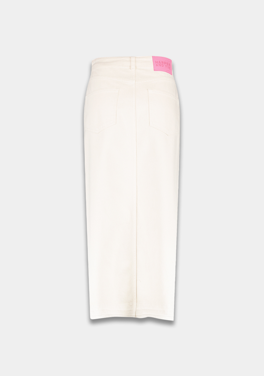 Harper & Yve Denim rok Yve HS24X002 Wolwit-ecru