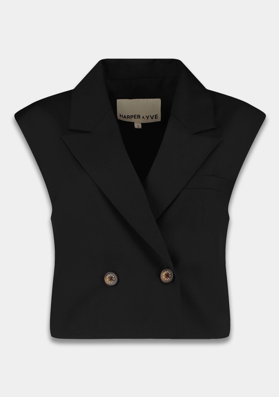 Harper & Yve Gilet Esmee DW25N216 Zwart