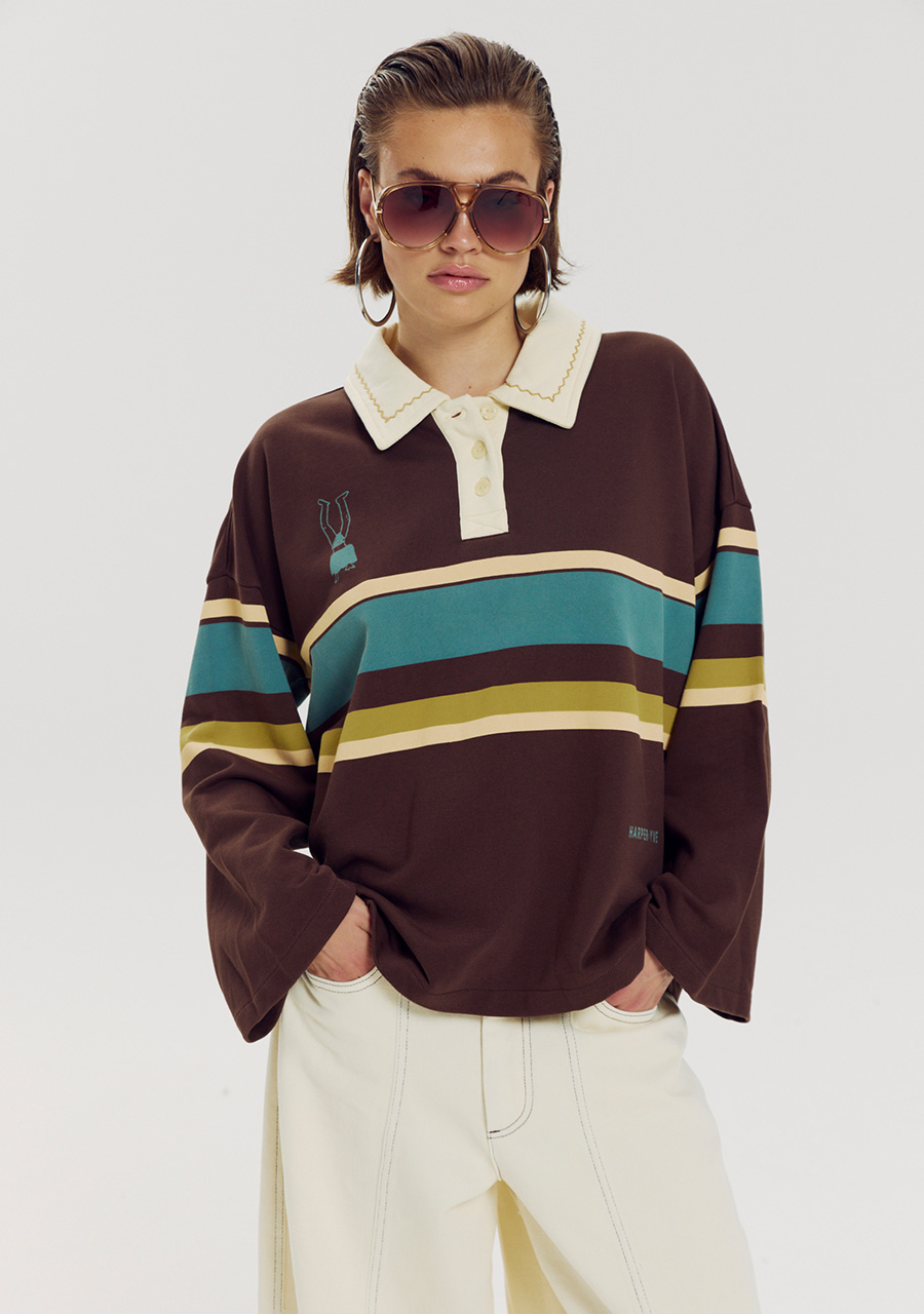 Harper & Yve Sweater Pollie AW6Y503 Donker bruin