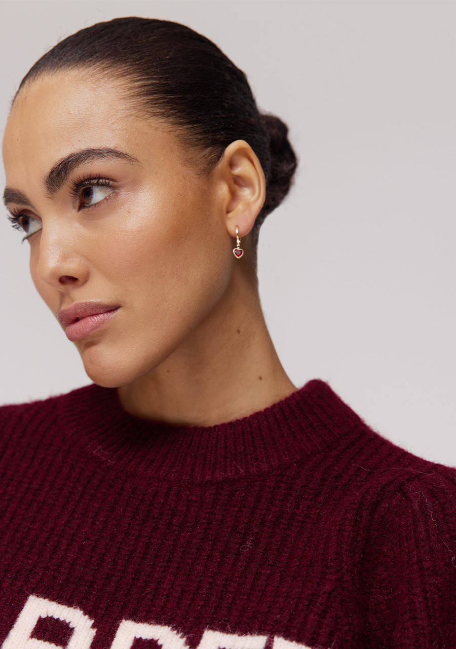 Harper & Yve Oorbellen Heart DW25BACC14 Rood