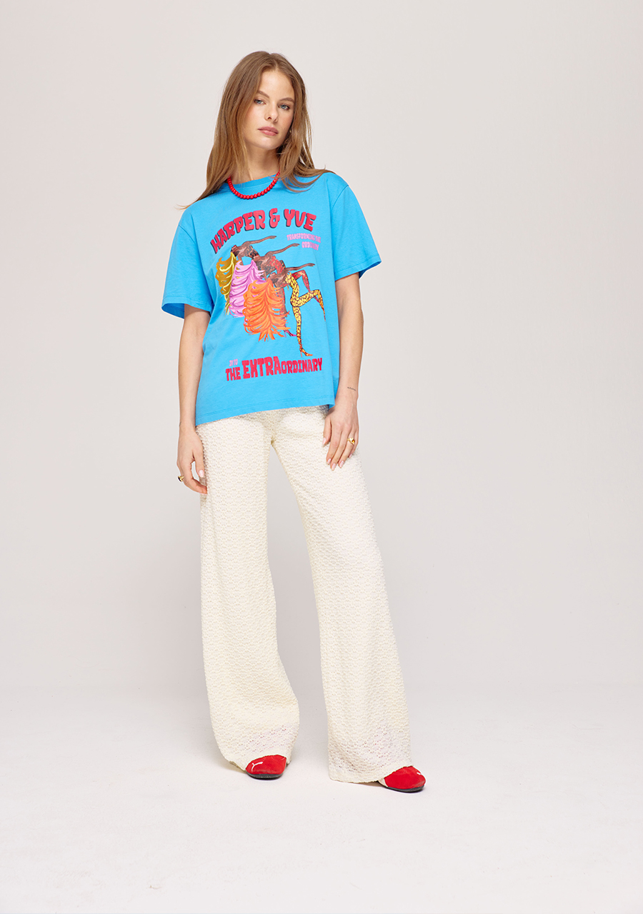 Harper & Yve T-shirt Extraordinary SS25Y303 Blauw