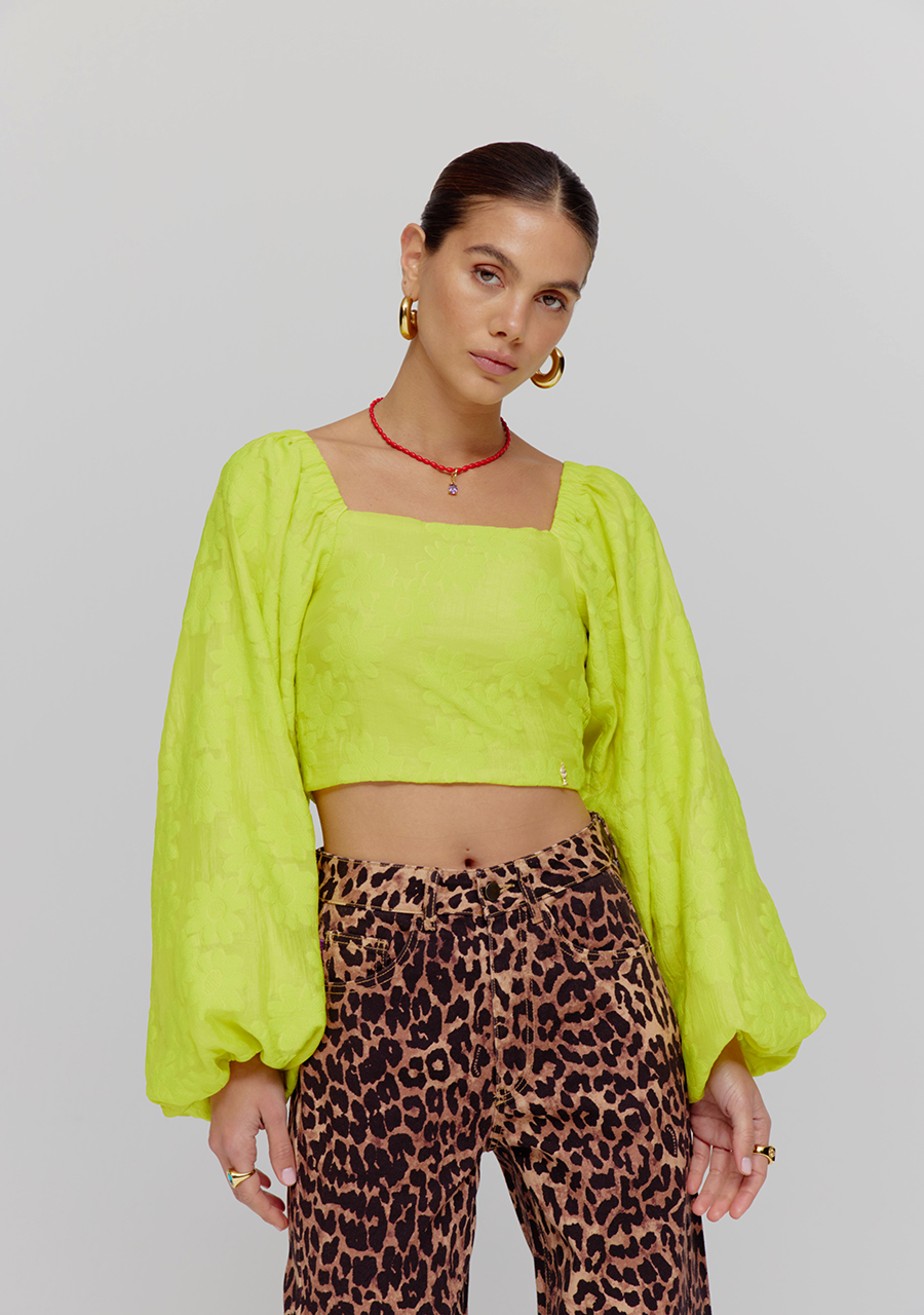 Harper & Yve Top Evi HS25J408 Geel