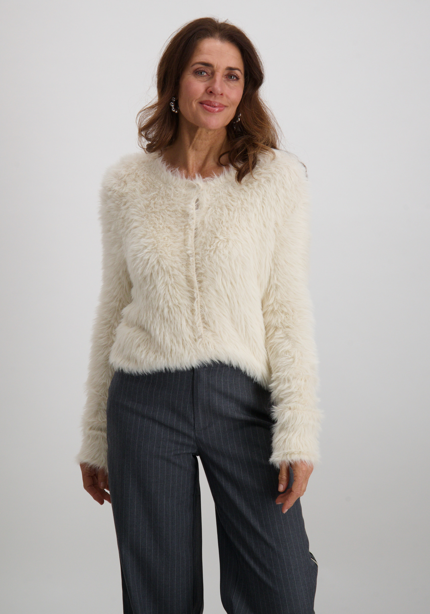 VERO MODA Vest Fluffy 10337471 Ecru
