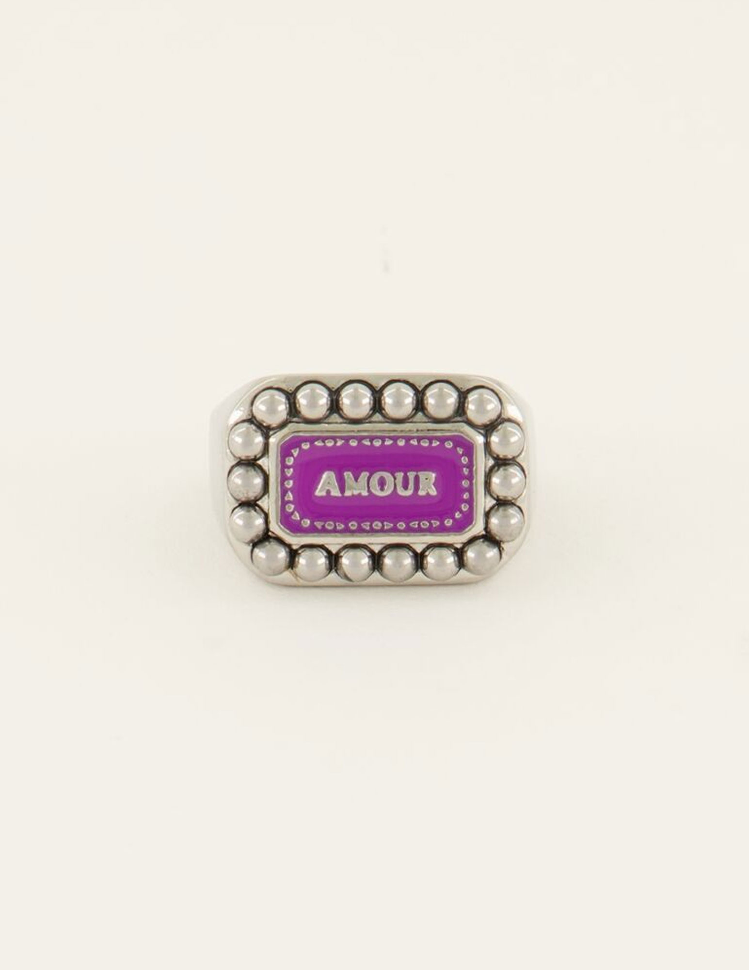 My Jewellery Ring Bold Spirit amour paars MJ07826 Zilver