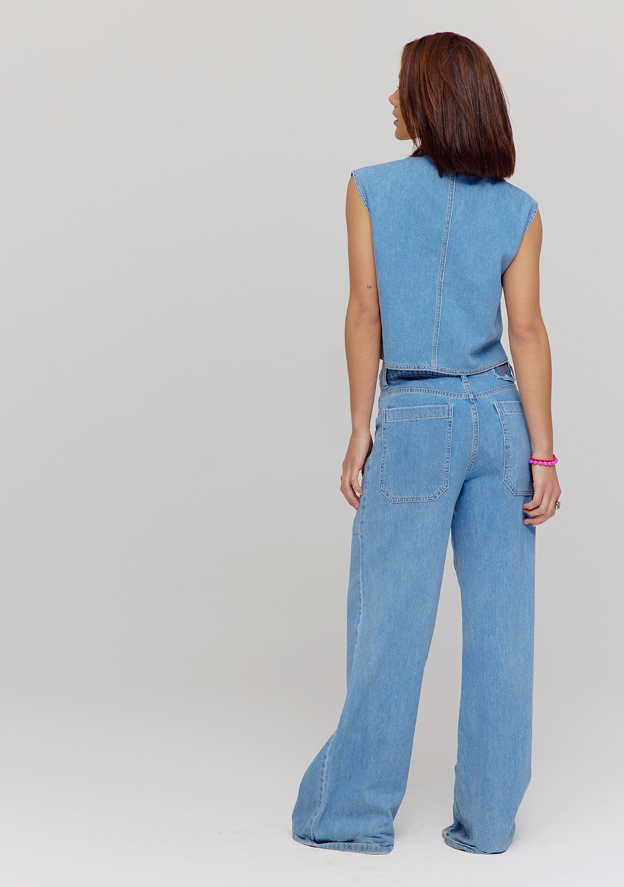 Harper & Yve Gilet Gilly HS25R201 Jeans blauw