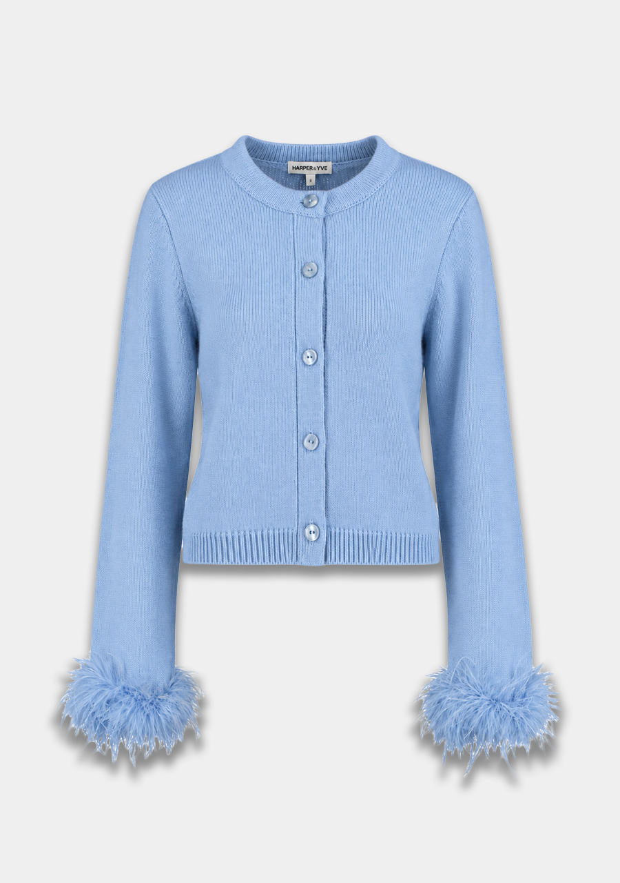 Harper & Yve Vest Clover DW6P801 Licht blauw