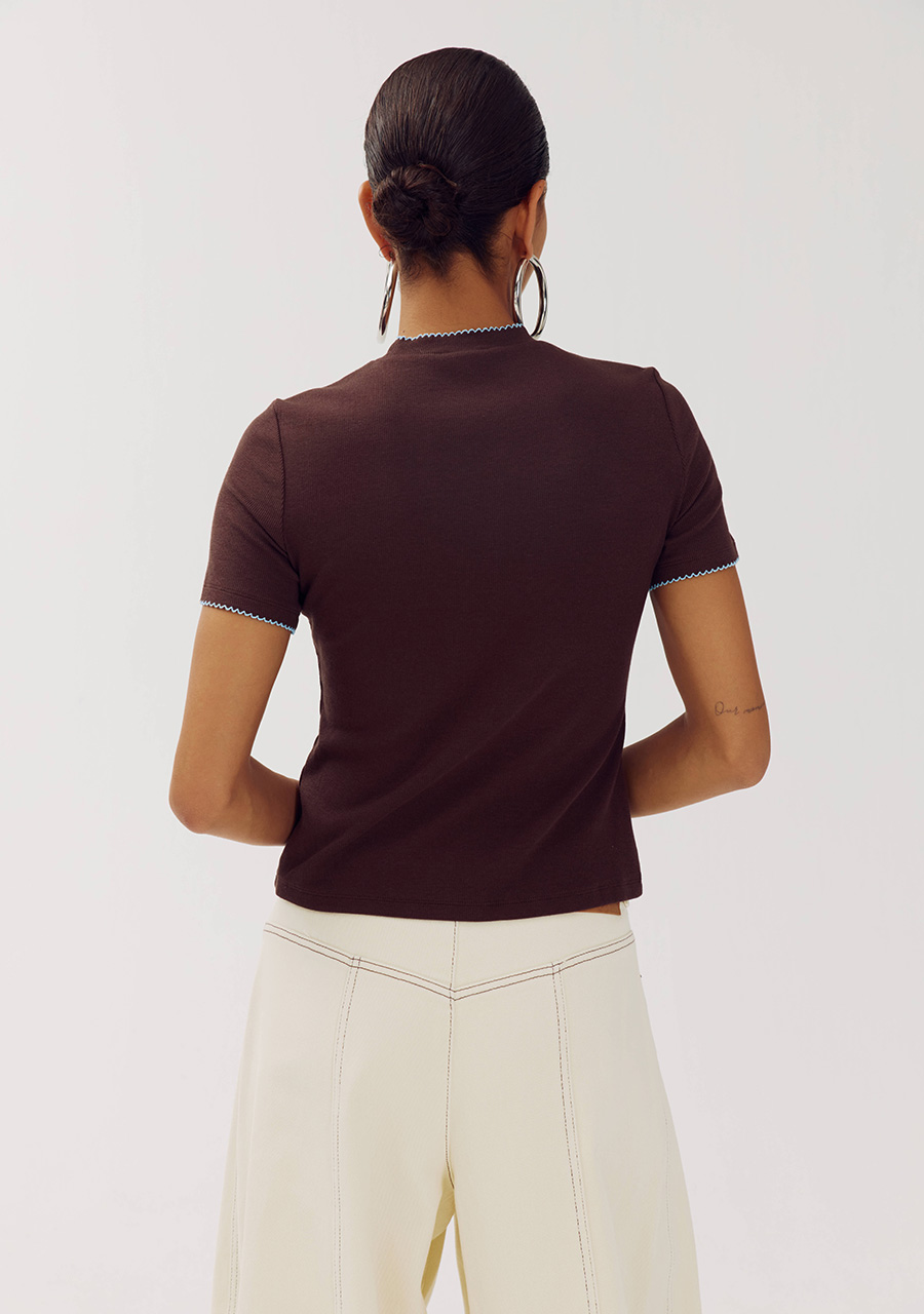 Harper & Yve Top Cammy AW6P400 Donker bruin