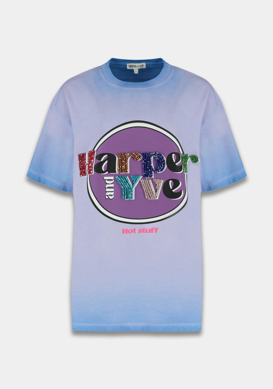 Harper & Yve T-shirt Hotstuff SS25Y304 Paars