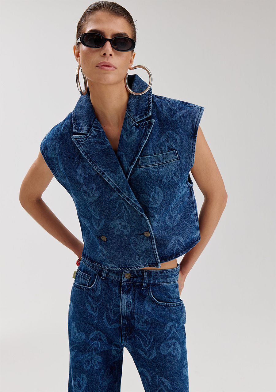 Harper & Yve Gilet Esmee SS6D203 Blauw