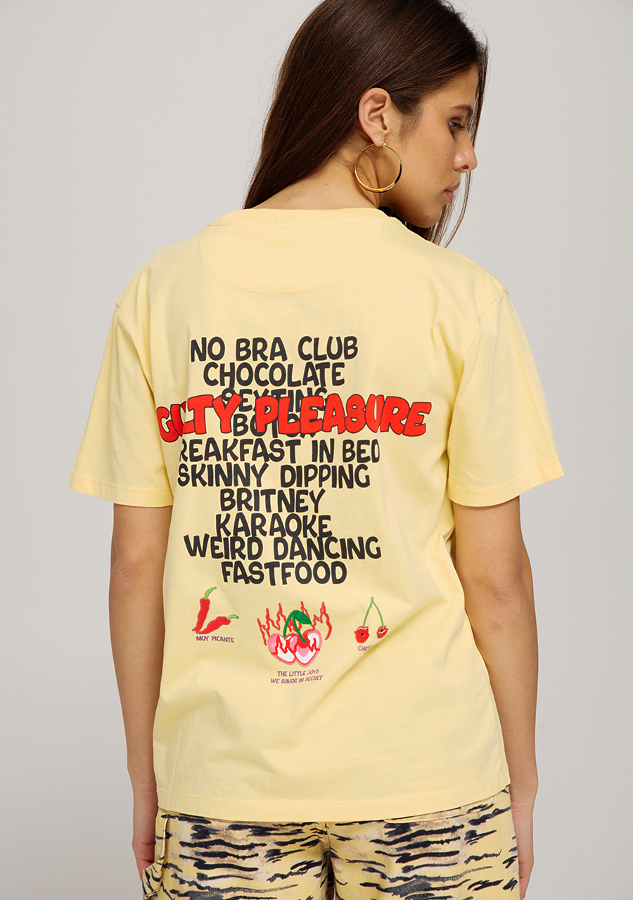 Harper & Yve T-shirt Guiltylist SS25Y306 Geel