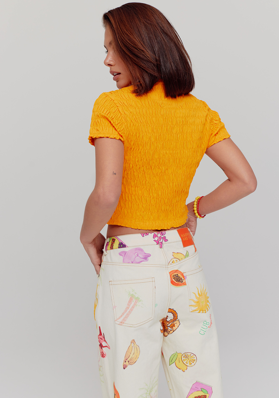 Harper & Yve Top Dolphin HST25Y301 Oranje