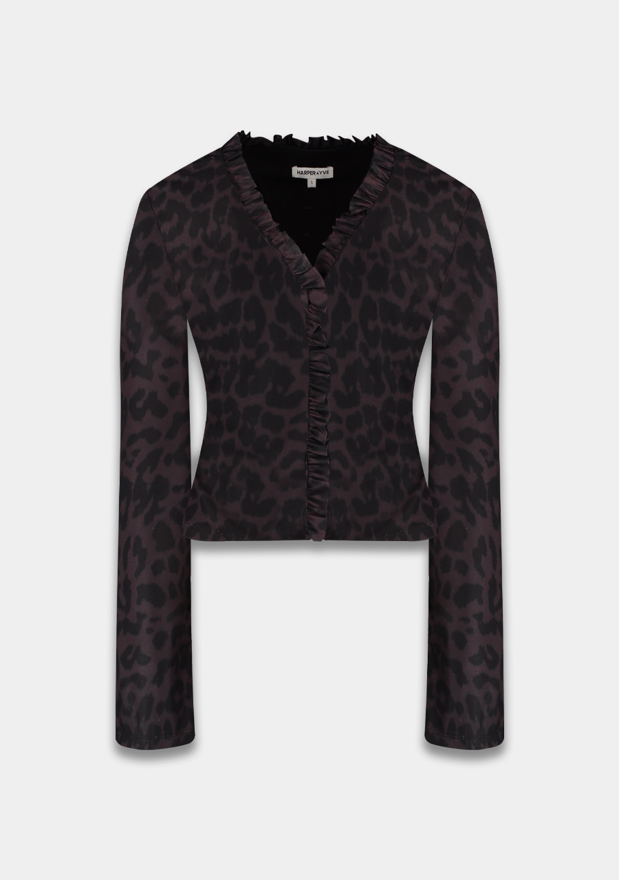 Harper & Yve Blouse Lionne AW25P619 Donker bruin