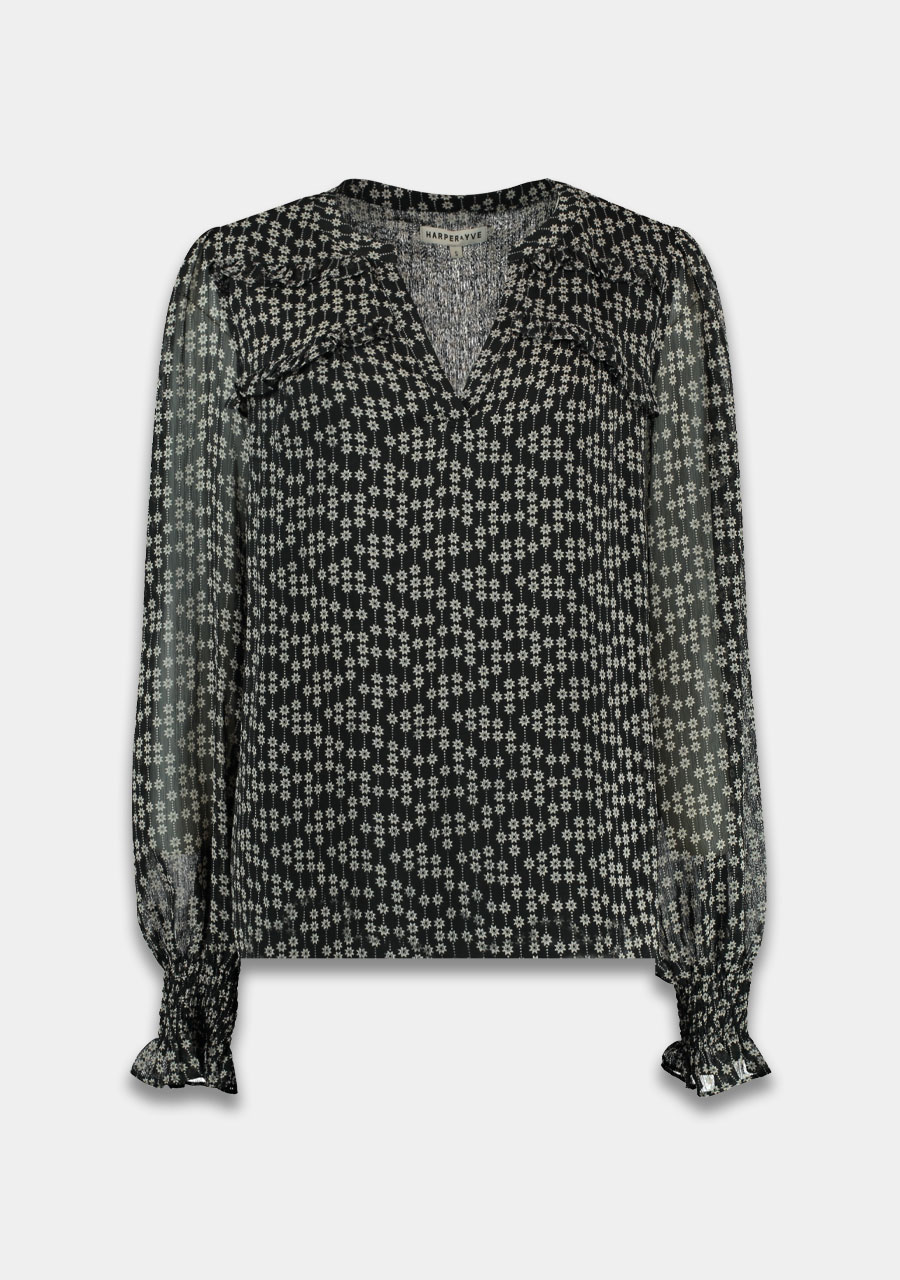 Harper & Yve Blouse Abbey FW22J622 Zwart Harper & Yve Blouse Abbey FW22J622 Zwart