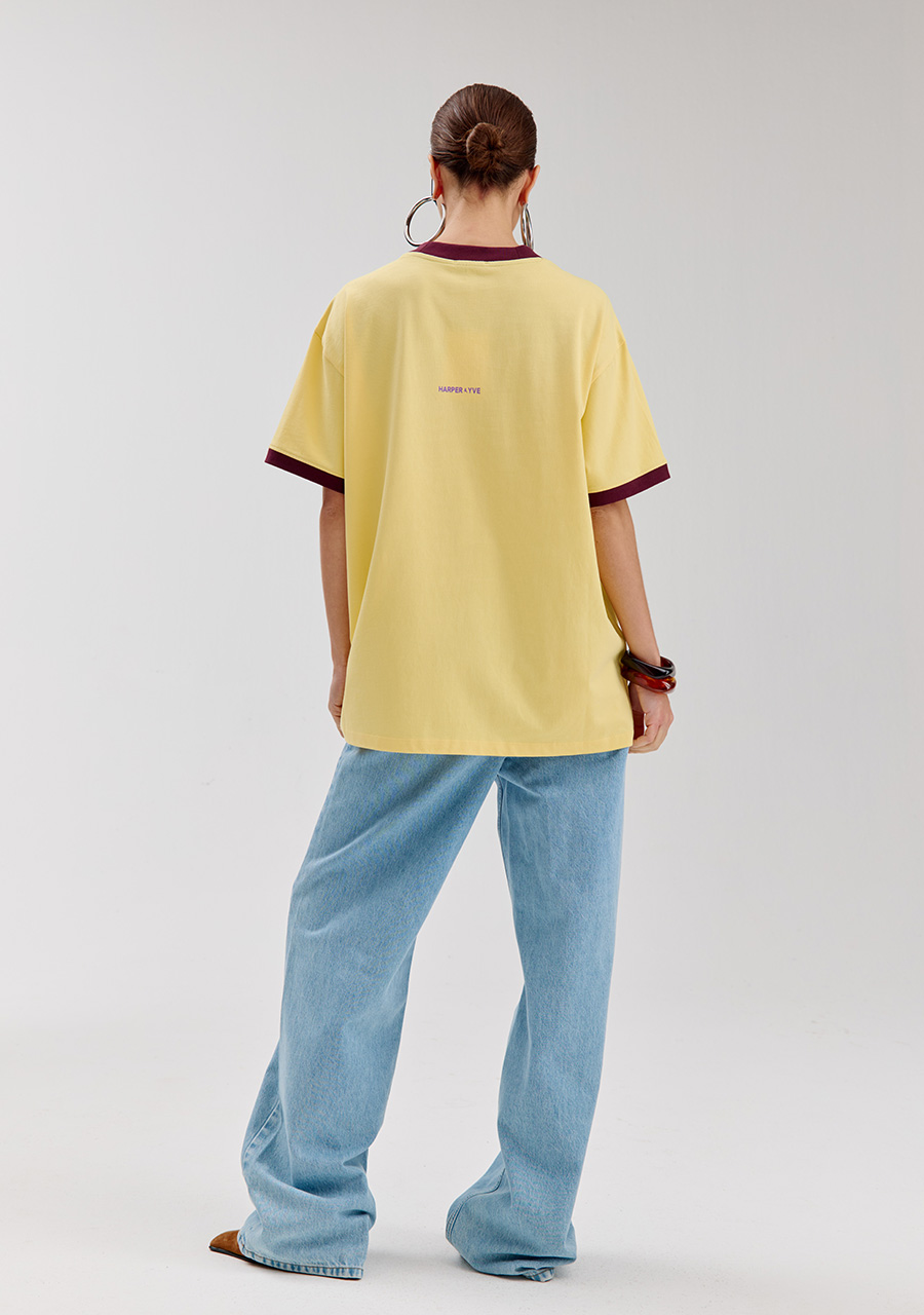 Harper & Yve T-shirt Mexico SS6Y306 Licht geel