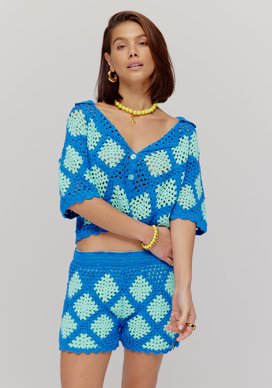 Harper & Yve Top Bente HS25P600 Blauw