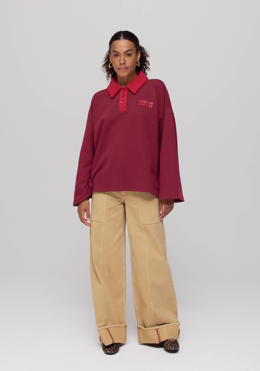 Harper & Yve Sweater Pollie AW25Y502 Bordeaux