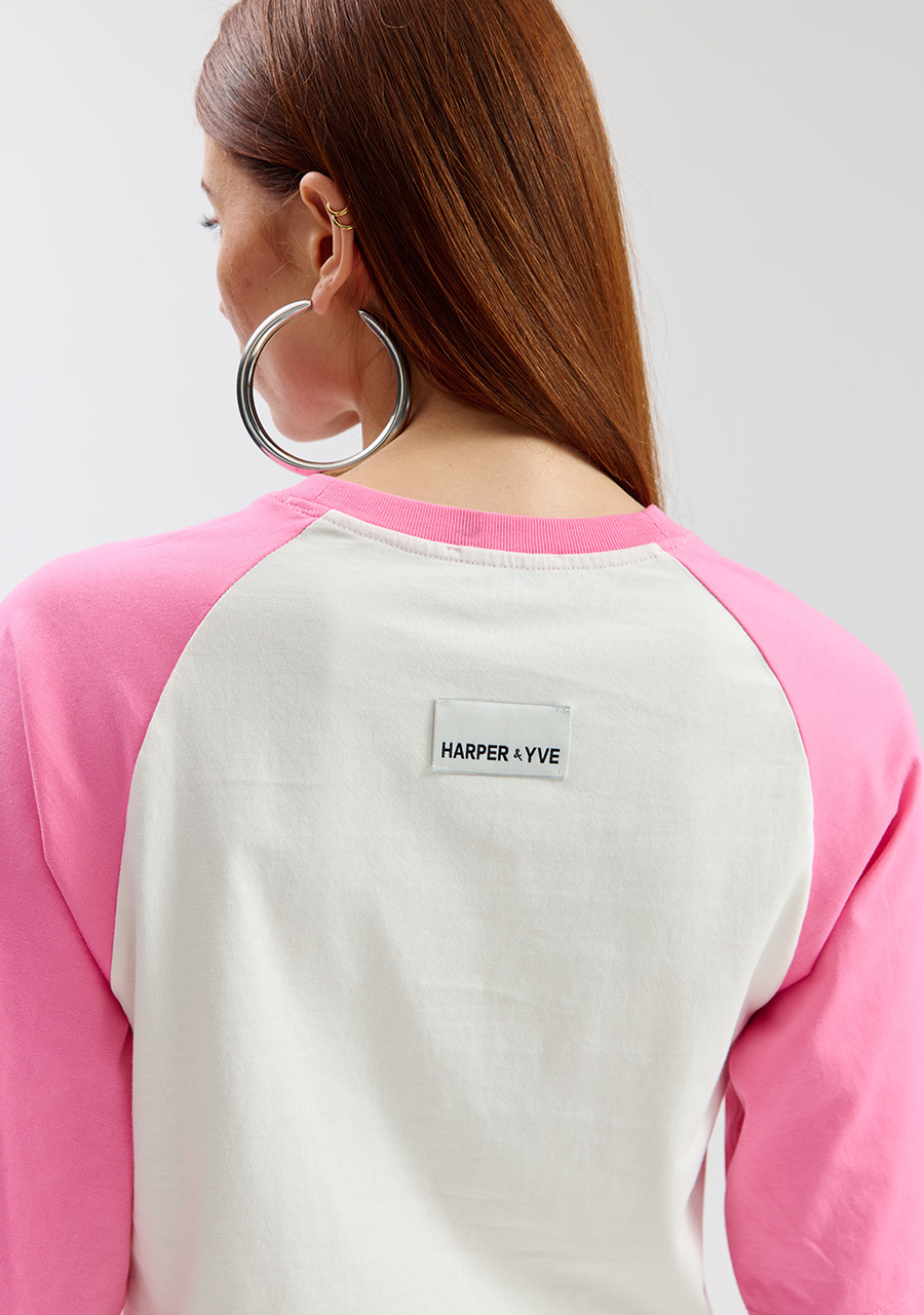 Harper & Yve T-shirt Mexican summer SS6Y300 Rose