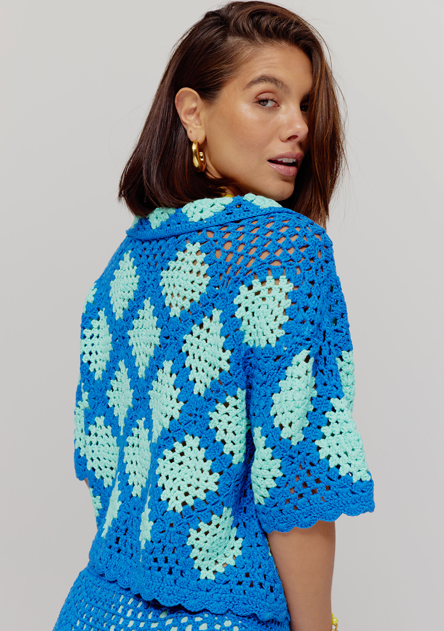 Harper & Yve Top Bente HS25P600 Blauw