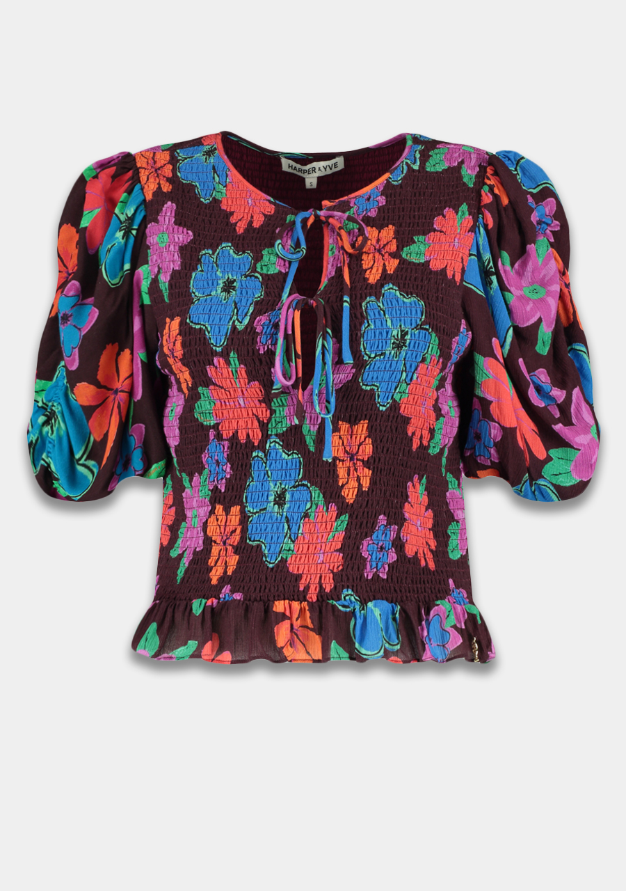 Harper & Yve Top Elin HS25J407 Bruin