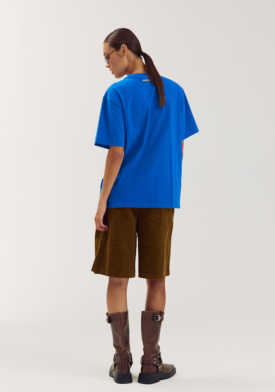 Harper & Yve T-shirt Get Lucky AWT6Y300 Blauw