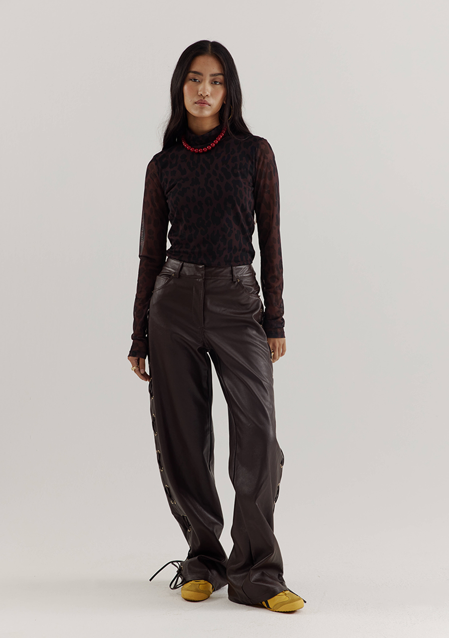 Harper & Yve Top Jane AW25T507 Donker bruin