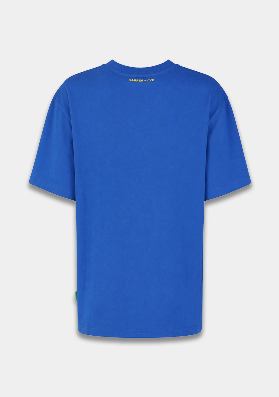 Harper & Yve T-shirt Get Lucky AWT6Y300 Blauw