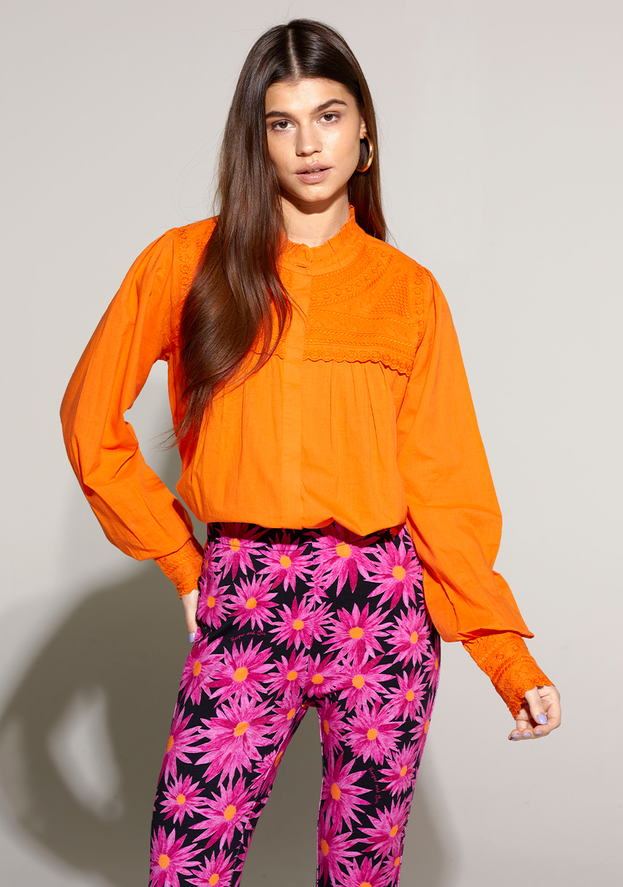 Harper & Yve Blouse Yasmin SS24A601 Oranje Harper & Yve Blouse Yasmin SS24A601 Oranje