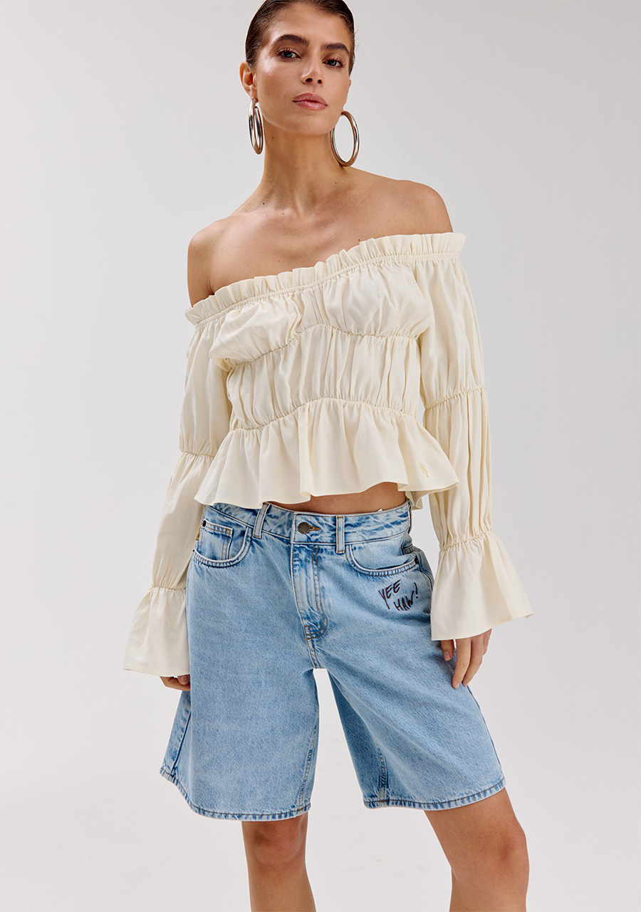 Harper & Yve Top Roan SS6P611 Ecru